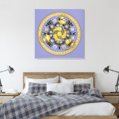 Crop Circle Mandala 5, Ingewikkeld Canvas Afdruk (Insitu (Slaapkamer))