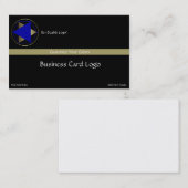 Crop Circle - Silver & Blue Reiki Triangles Logo Visitekaartje (Voorkant / Achterkant)