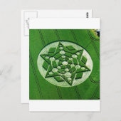 Crop Circle Spinnen Star Wiltshire Briefkaart (Voorkant / Achterkant)