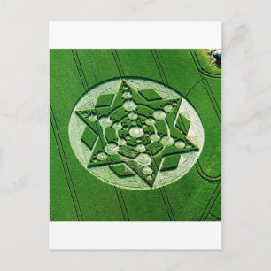 Crop Circle Spinnen Star Wiltshire Briefkaart