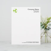 Crop Circle Symbol 04 - Martian Green Briefhoofd Ontwerp (Staand voorkant)