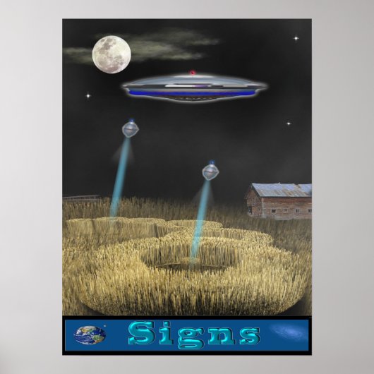 crop circle ufo poster (Voorkant)