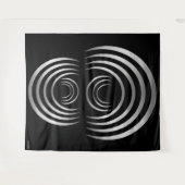 Crop Circle Zilveren Alien Crescent Moon Wandkleed (Voorkant (horizontaal))