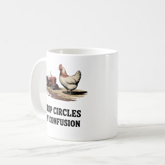 Crop Circles of Confusion | Rural Life Humor Koffiemok (Voorkant links)