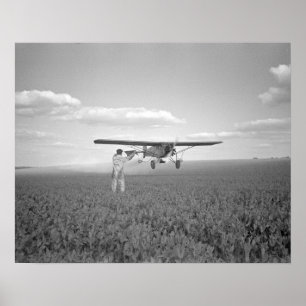 Crop Duster, 1938. Vintage Photo Poster