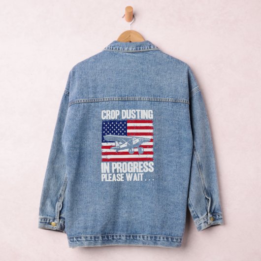 Crop Duster American Crop Dusting in Progress Plea Denim Jacket (Hangar)