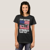 Crop Duster American Crop Dusting in Progress Plea T-shirt (Voorkant volledig)