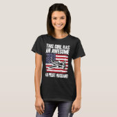 Crop Duster American Flag AG Pilot Wife T-shirt (Voorkant volledig)