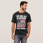 Crop Duster American Flag AG Pilot Wife T-shirt (Voorkant volledig)