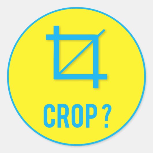 CROP ? RONDE STICKER (Voorkant)