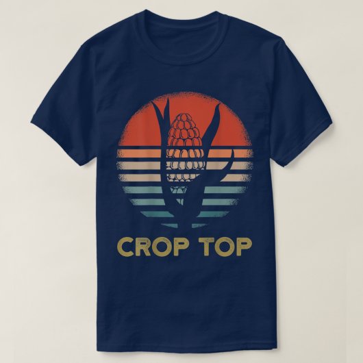 Crop Top Farmer Retro Sunset Corn (Design voorkant)