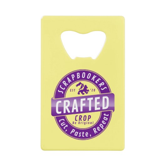 Cropper Scrapboek Creditkaart Flessenopener (Voorkant)