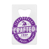 Cropper Scrapboek Creditkaart Flessenopener (Achterkant)