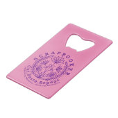 Cropper Scrapbook Ambachtsman Creditkaart Flessenopener (Voorkant Gekanteld)