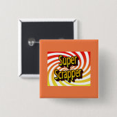 Cropper Scrapbook Ambachtsman Vierkante Button 5,1 Cm (Voorkant /achterkant)