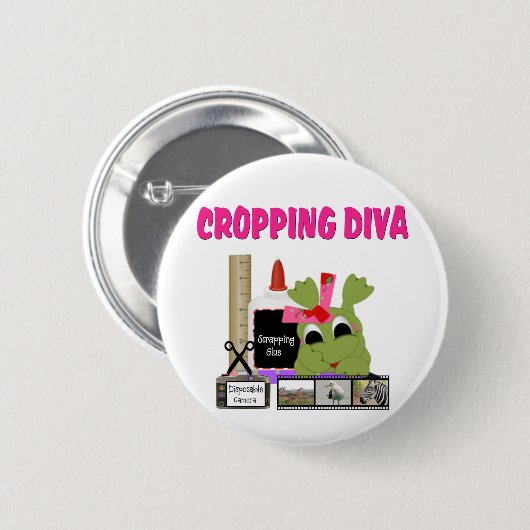 Cropping Diva Ronde Button 5,7 Cm (Voorkant /achterkant)
