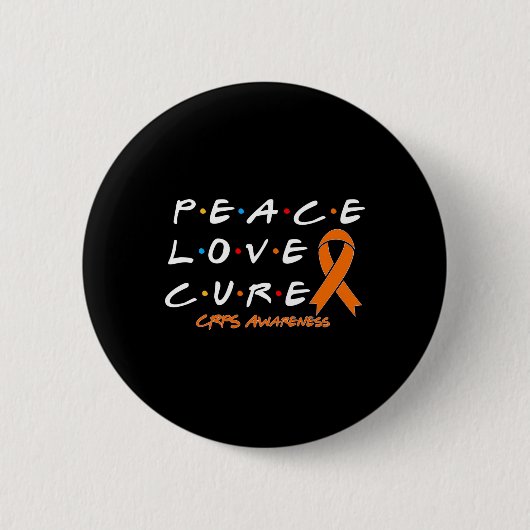 Crops Bewustzijn Vrede Liefde Cure Ronde Button 5,7 Cm (Voorkant)