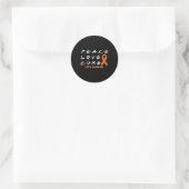 Crops Bewustzijn Vrede Liefde Cure Ronde Sticker (Tas)