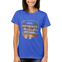 Croptoberfest 2023 Blauw T-shirt voor dames
