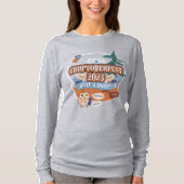 Croptoberfest 2023 Dames Grijs Lange Mouwen T-shirt (Voorkant)