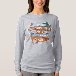 Croptoberfest 2023 Dames Grijs Lange Mouwen T-shirt