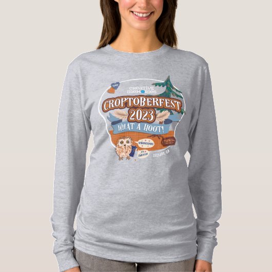 Croptoberfest 2023 Ellijay grijs met lange mouwen T-shirt (Voorkant)