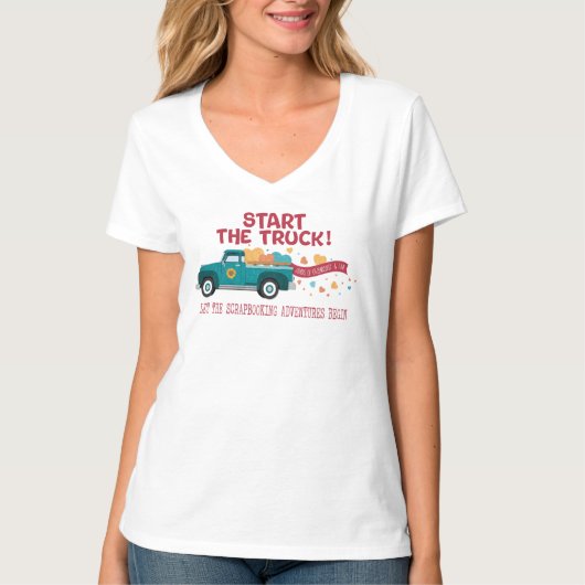 CROPTOBERFEST 2024 T-shirt - Start de truck rood (Voorkant)