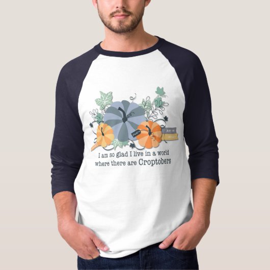 Croptoberfest 3/4 Raglan Sleeve Shirt Unisex (Voorkant)