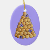 Croquembouche Choux Bun Cream Puffs Wedding Cake Keramisch Ornament (Achterkant)