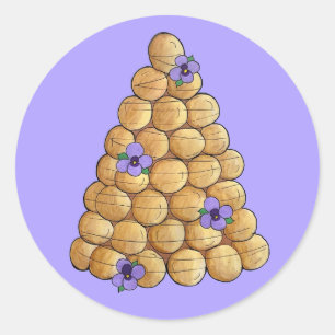 Croquembouche Choux Bun Cream Puffs Wedding Cake Ronde Sticker