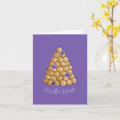 Croquembouche Choux Pastry Weddenschap Cake Bride Kaart (Gele Bloem)