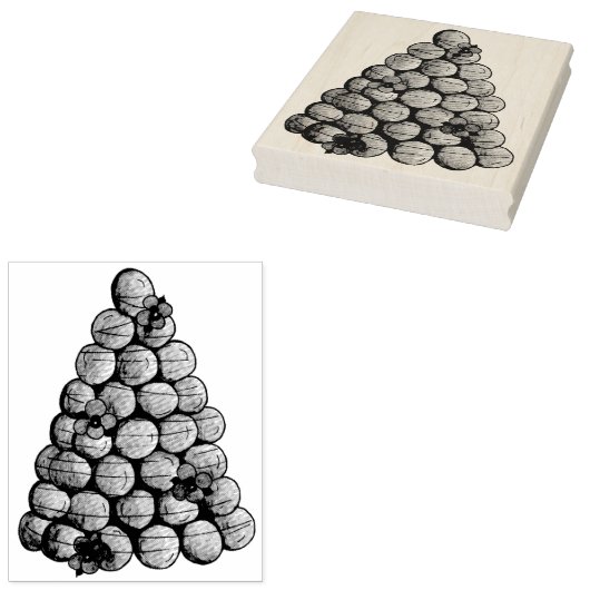 Croquembouche French Pastry Choux Bun Wedding Cake Rubberstempel (Gestempeld)