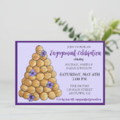 Croquembouche French Wedding Cake Engagement Party Kaart (Staand voorkant)