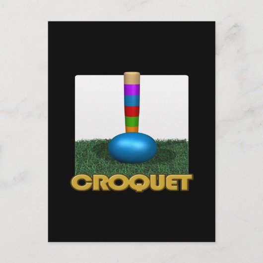 Croquet 2 briefkaart (Voorkant)