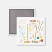 CROQUET ALLE DAGELIJKSE introductiegames Fun Cute Magneet (Voorkant / Achterkant)