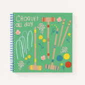 CROQUET ALLE DAGELIJKSE introductiegames Fun Cute Notitieboek (Voorkant)