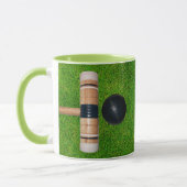 Croquet Ball, Mallet, Green Grass Mok (Links)