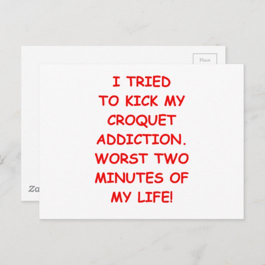 croquet briefkaart (Voorkant / Achterkant)