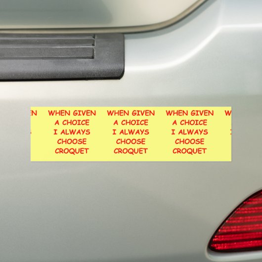 croquet bumpersticker (Op auto)