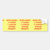 croquet bumpersticker (Voorkant)