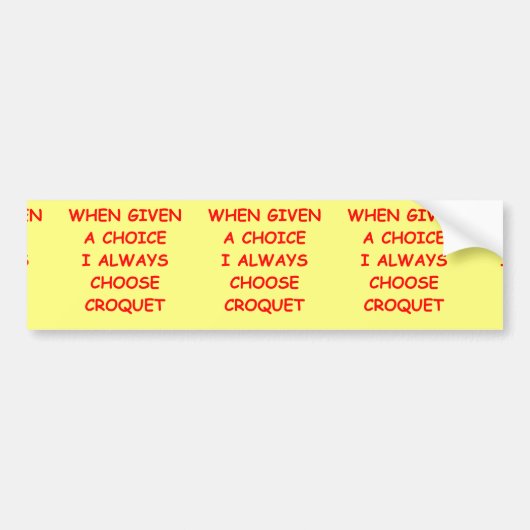 croquet bumpersticker (Voorkant)