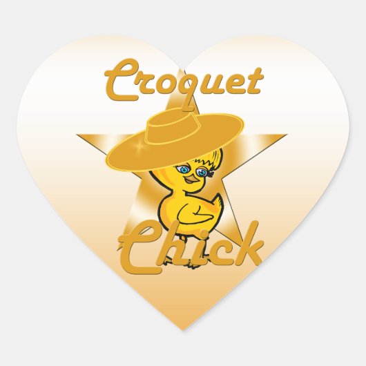 Croquet Chick #10 Hart Sticker (Voorkant)
