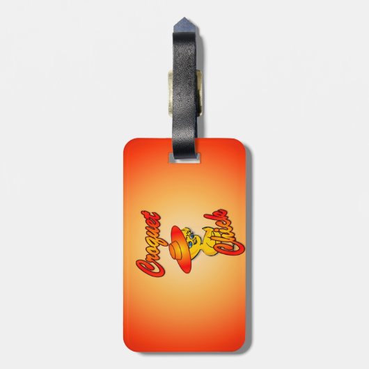 Croquet Chick #5 Bagagelabel (Achterkant verticaal)