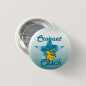Croquet Chick 7 Ronde Button 3,2 Cm (Voorkant /achterkant)