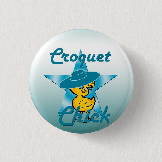 Croquet Chick 7 Ronde Button 3,2 Cm (Voorkant)