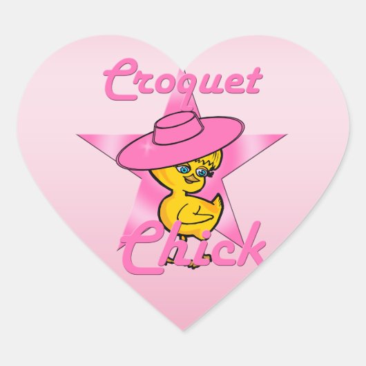 Croquet Chick #8 Hart Sticker (Voorkant)