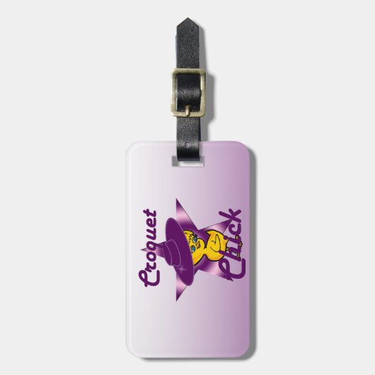 Croquet Chick #9 Bagagelabel (Voorkant verticaal)