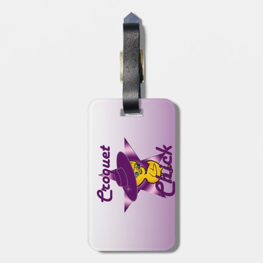 Croquet Chick #9 Bagagelabel (Achterkant verticaal)