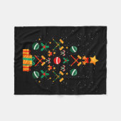 Croquet Christmas Tree Xmas  Fleece Deken (Voorkant (Horizontaal))