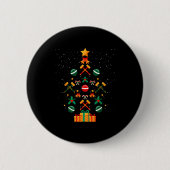 Croquet Christmas Tree Xmas  Ronde Button 5,7 Cm (Voorkant)
